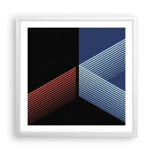 Affiche dans un cadre blanc - Poster - Histoire simple - 50x50 cm