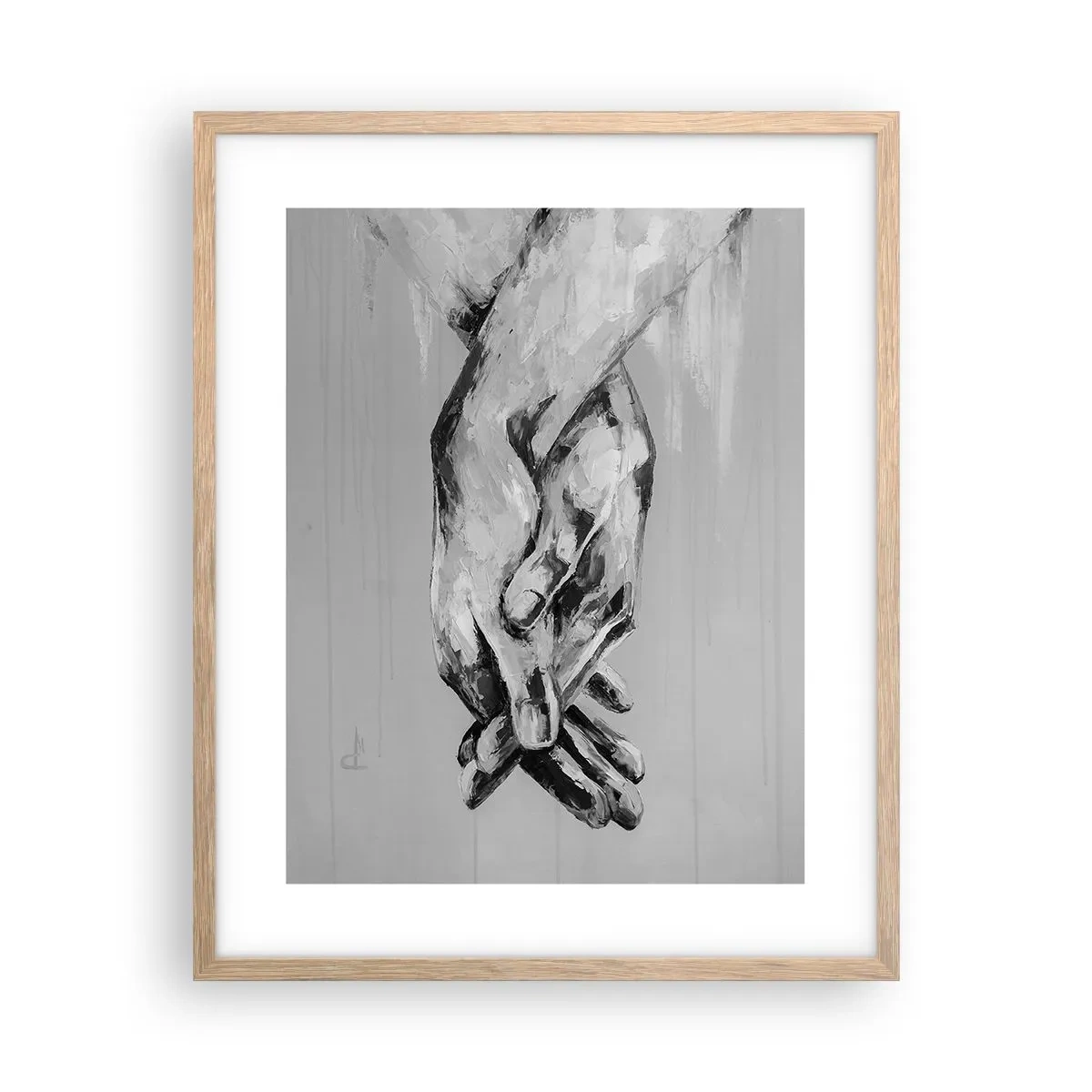 Affiche dans un chêne clair - Poster - Début... - 40x50 cm