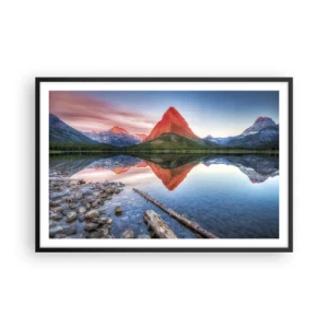 Affiche dans un cadre noir - Poster - Chaleur et fraicheur - 91x61 cm