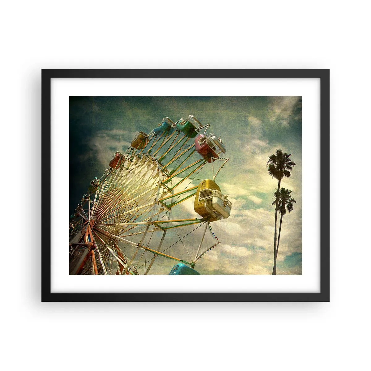 Affiche dans un cadre noir - Poster - On va faire la fête - 50x40 cm