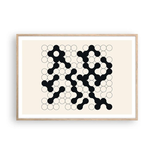 Affiche dans un chêne clair - Poster - Jeu chinois – variation - 100x70 cm