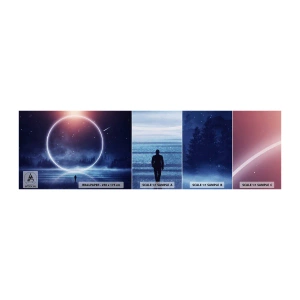 Échantillon de Papier Peint Autocollant Deluxe Sticker - Ils sont déjà là... - Fantaisie, Cosmos, Paysage - 100x30 cm