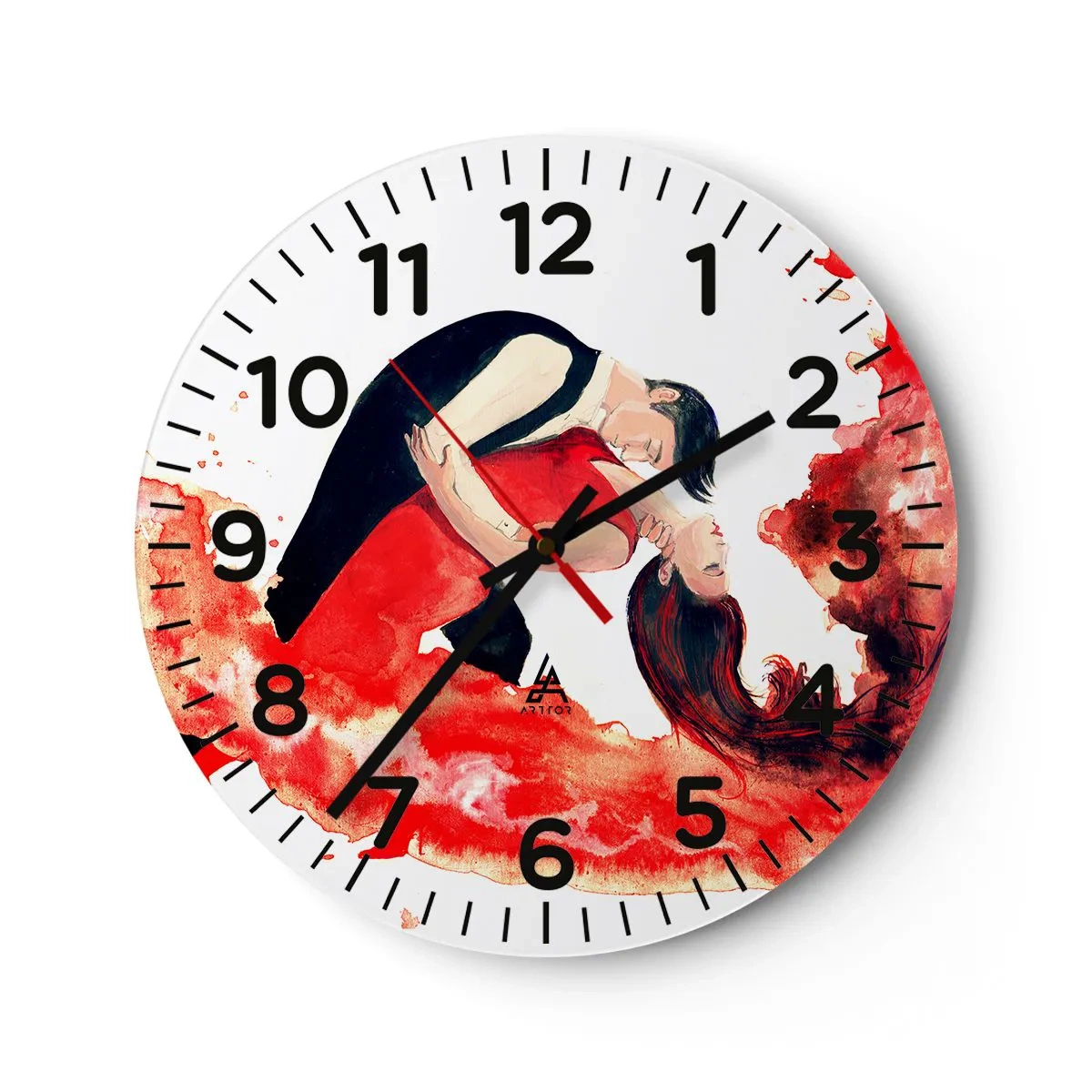 Horloge murale - Pendule murale - Tango - une vague sensuelle - 40x40 cm