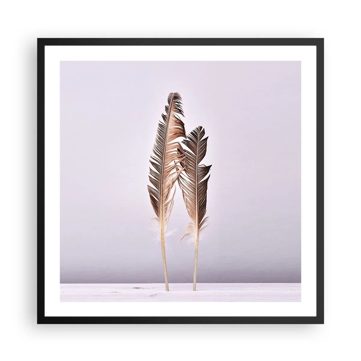 Affiche dans un cadre noir - Poster - Face au néant - 60x60 cm