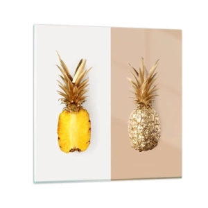 Impression sur verre - Image sur verre - Ananas pour nous - 40x40 cm