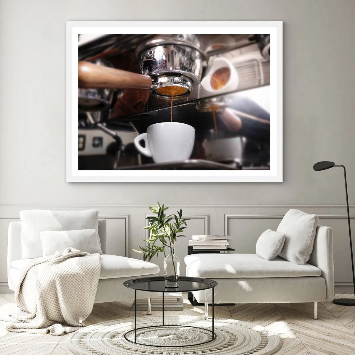 Affiche dans un cadre blanc - Poster - Bon moment de la journée - 40x30 cm