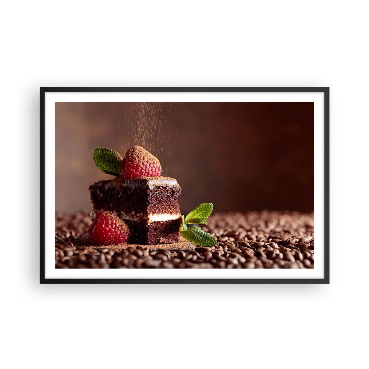 Affiche dans un cadre noir - Poster - La vie est douce - 91x61 cm