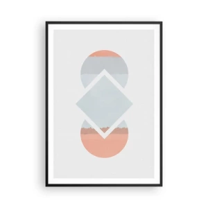 Affiche dans un cadre noir - Poster - La situation est clair - 70x100 cm