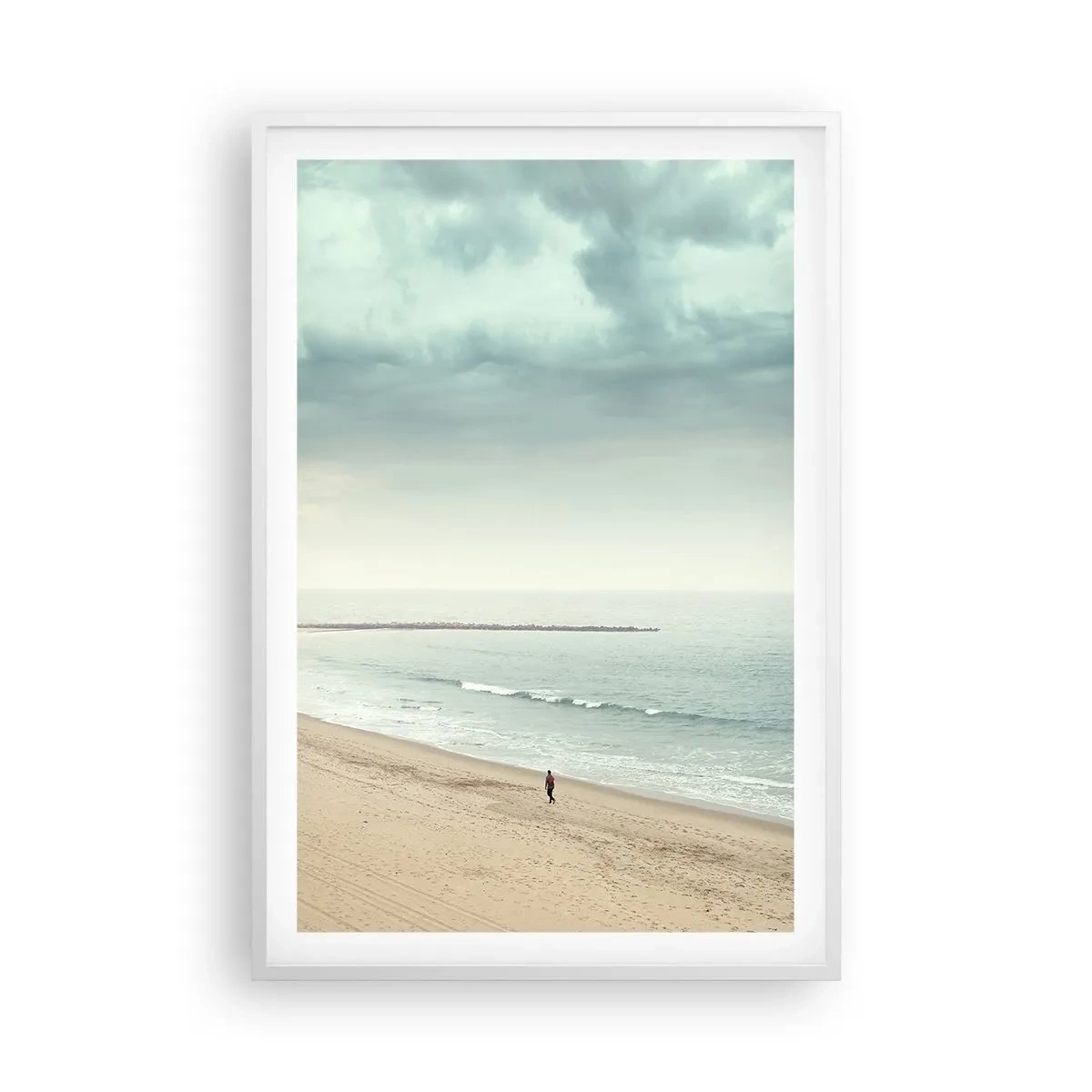 Affiche dans un cadre blanc - Poster - à la recherche de la paix - 61x91 cm