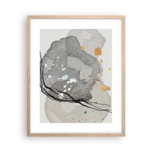 Affiche dans un chêne clair - Poster - Composition organique - 40x50 cm