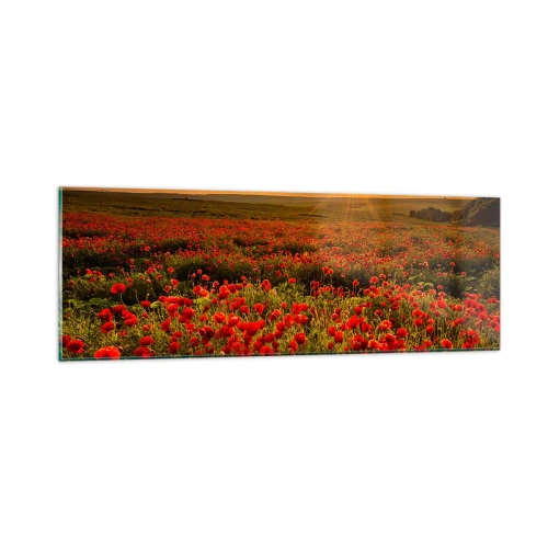 Impression sur verre - Image sur verre - Parmi les vagues des prairies bruissantes, parmi les fleurs du déluge - 90x30 cm