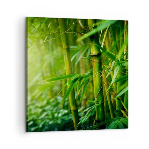 Impression sur toile - Image sur toile - Apprenez à connaître le vert lui-même - 60x60 cm