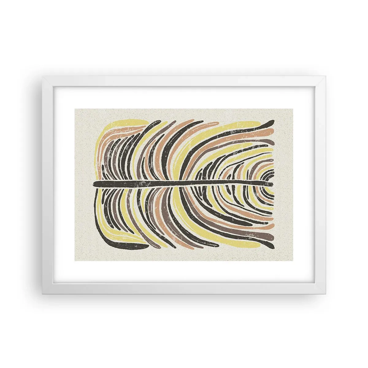 Affiche dans un cadre blanc - Poster - Abstraction pleine de vie - 40x30 cm