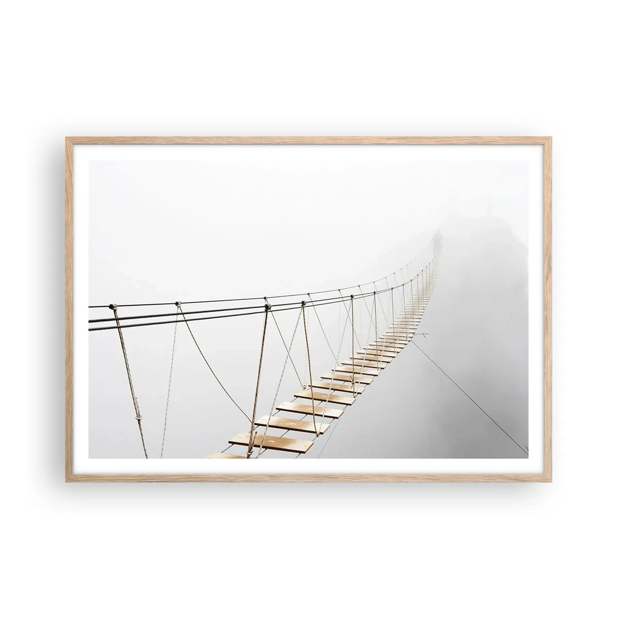 Affiche dans un chêne clair - Poster - Où cela va-t-il te mener? - 100x70 cm