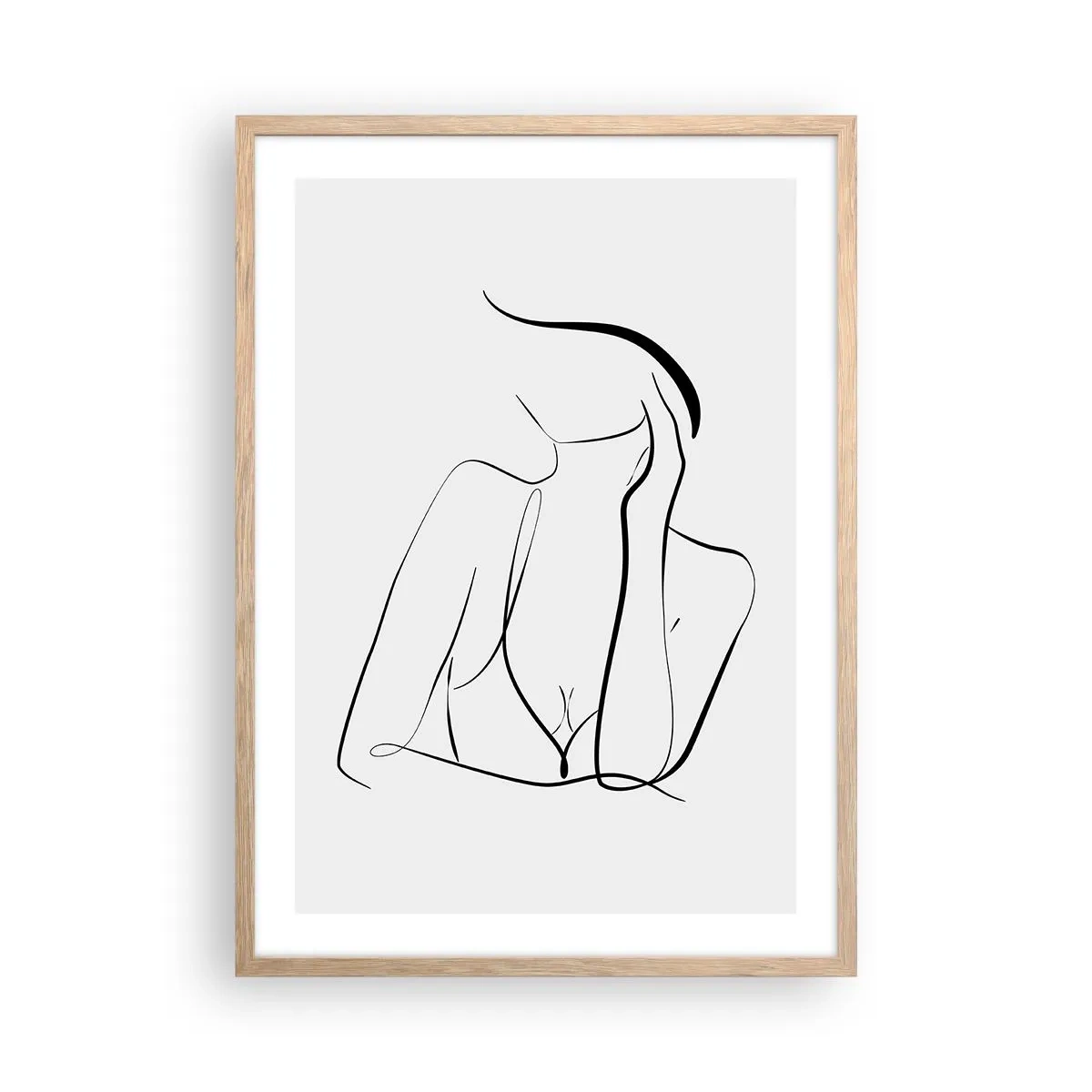 Affiche dans un chêne clair - Poster - Sur les vague d'un rêve - 50x70 cm