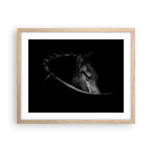 Affiche dans un chêne clair - Poster - Prince Noir - 50x40 cm
