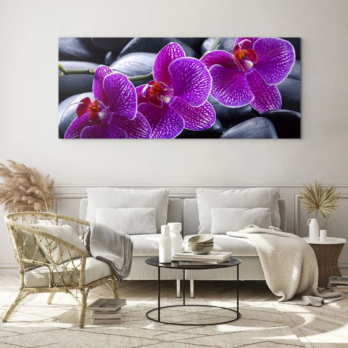 Impression sur verre - Image sur verre - Les pierres brillaient de joie - 90x30 cm