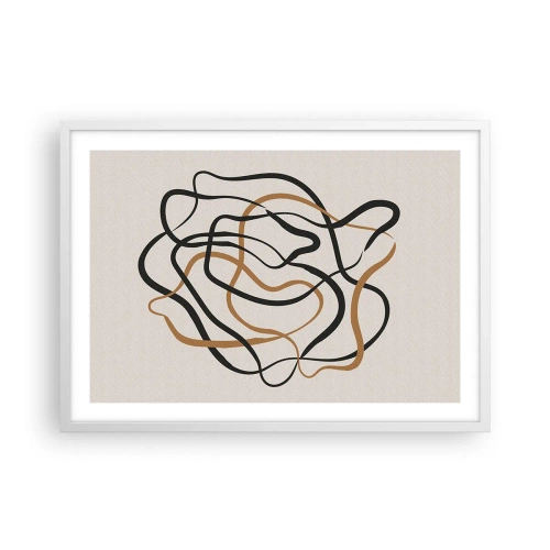 Affiche dans un cadre blanc - Poster - Tout s'est mal déroulé - 70x50 cm