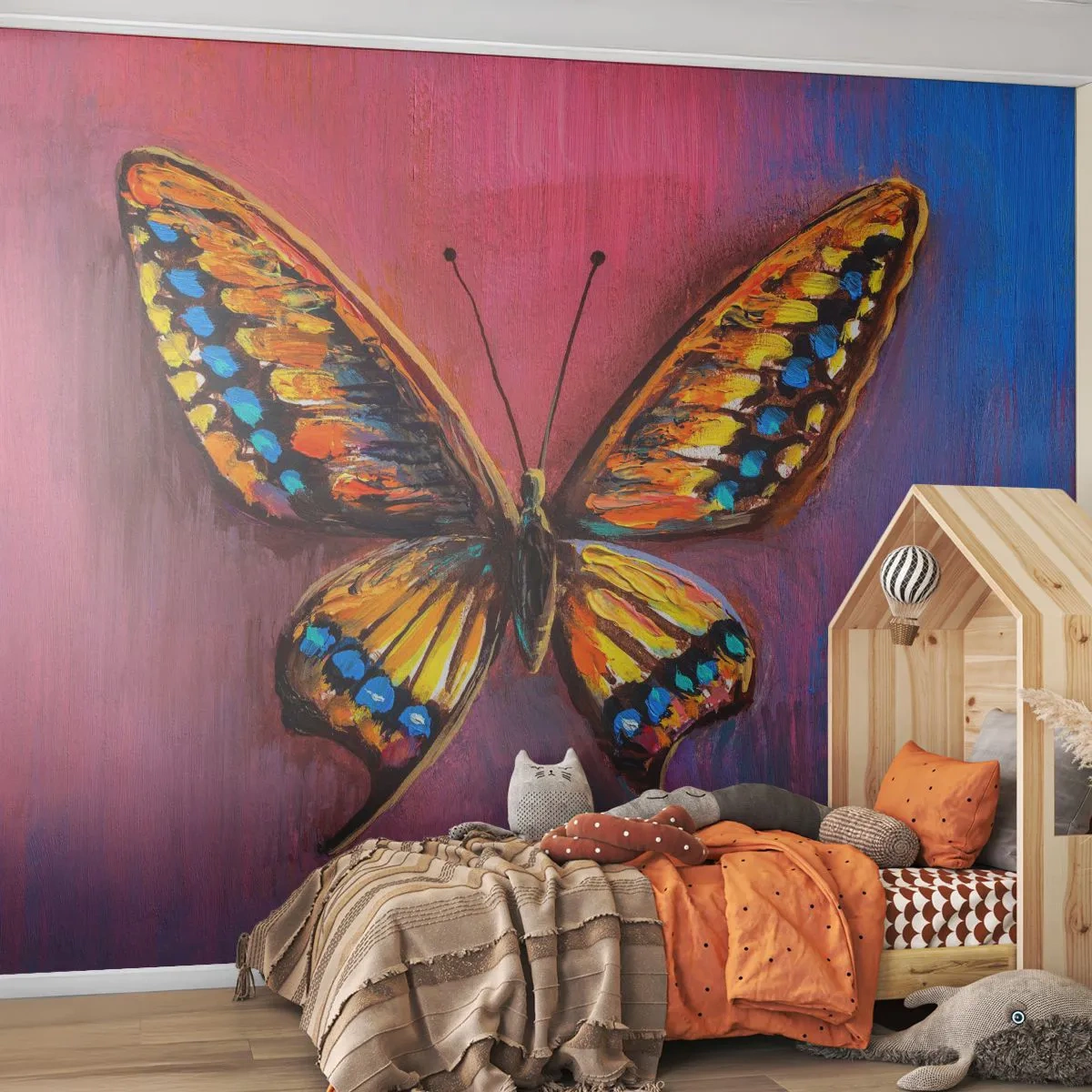 Papier Peint Photo Premium Sand - Un joyau de la nature - Papillon, Morceau, Peinture - 350x256 cm