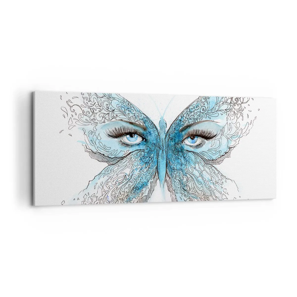 Impression sur toile - Image sur toile - Mésange bleue Eros - 100x40 cm