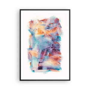 Affiche dans un cadre noir - Poster - Un désordre coloré - 70x100 cm