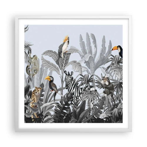 Affiche dans un cadre blanc - Poster - Conte de fées africain - 60x60 cm