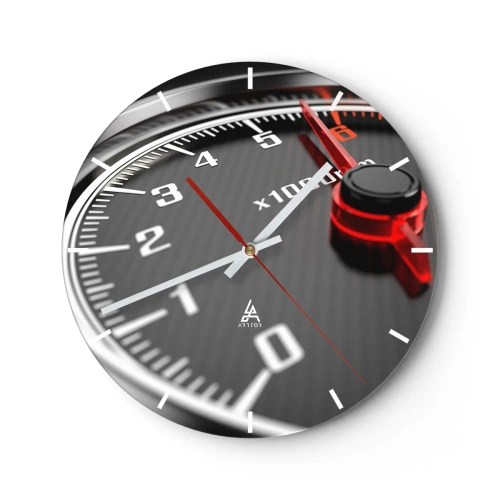 Horloge murale - Pendule murale - Faites le plein - 40x40 cm