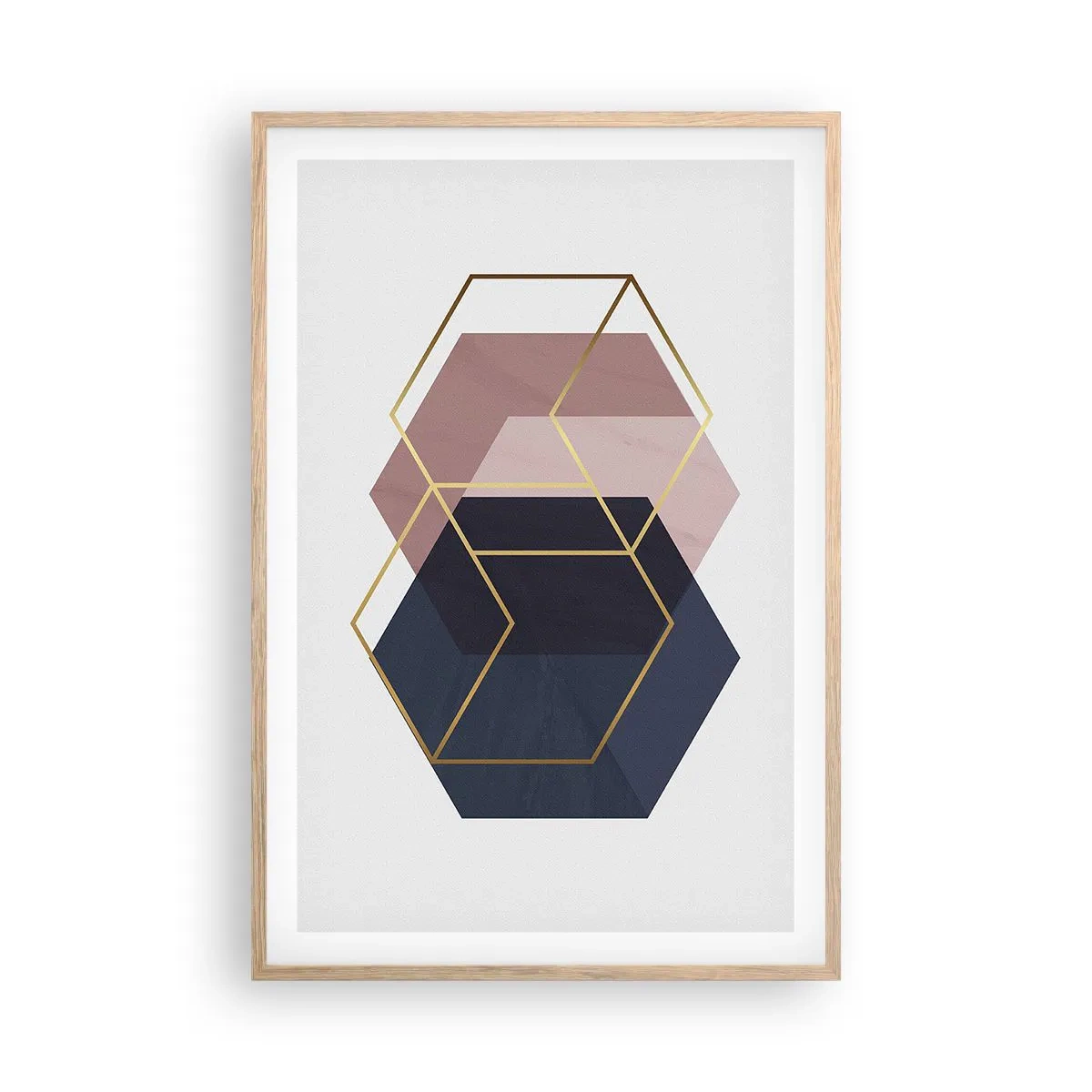 Affiche dans un chêne clair - Poster - Le pouvoir de la simplicité - 61x91 cm