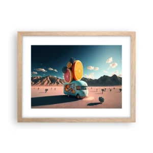 Affiche dans un chêne clair - Poster - Le goût des vacances - 40x30 cm