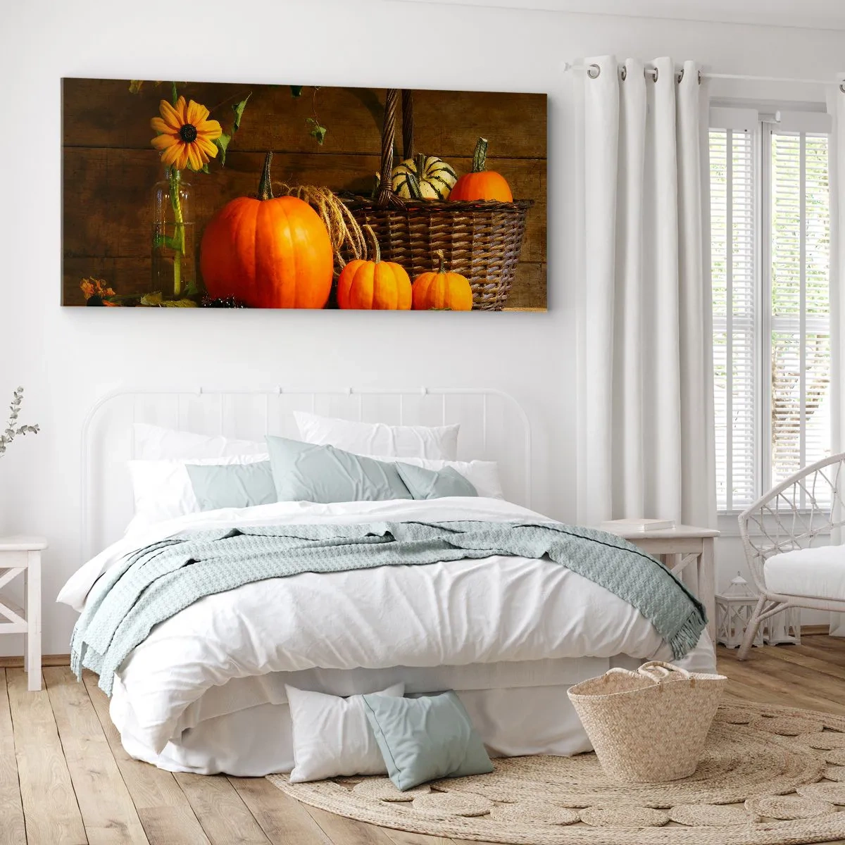 Impression sur toile - Image sur toile - Une composition rustique - cadeaux d'automne - 90x30 cm