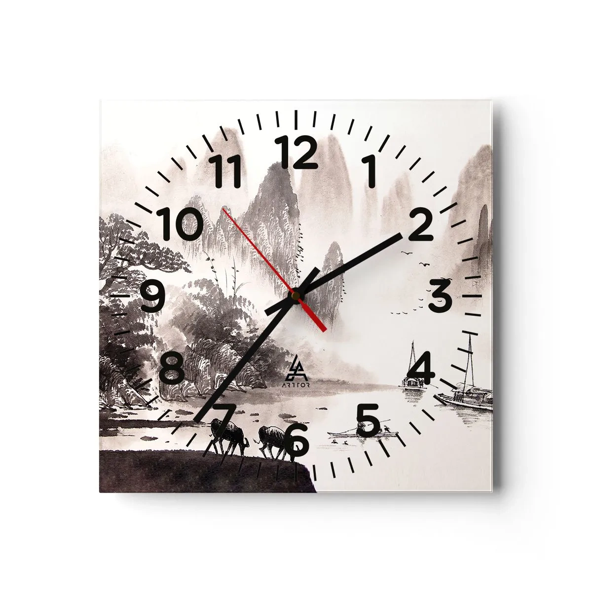Horloge murale - Pendule murale - Le quotidien exotique de l'Orient - 40x40 cm