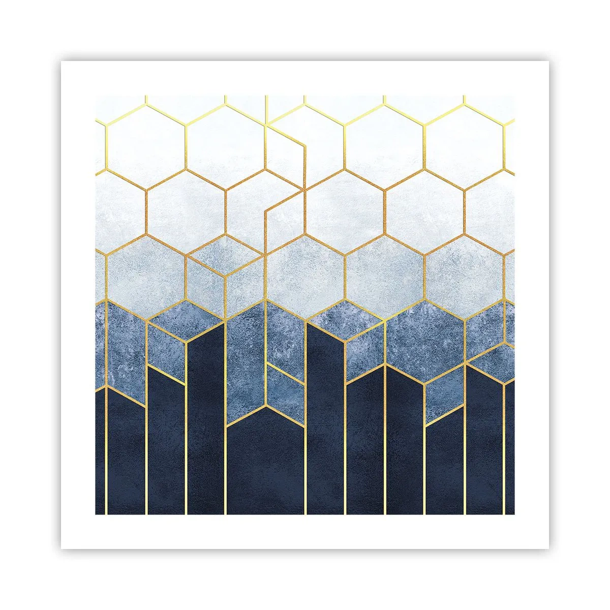 Affiche - Poster - Composition en rythme syncopé - 50x50 cm