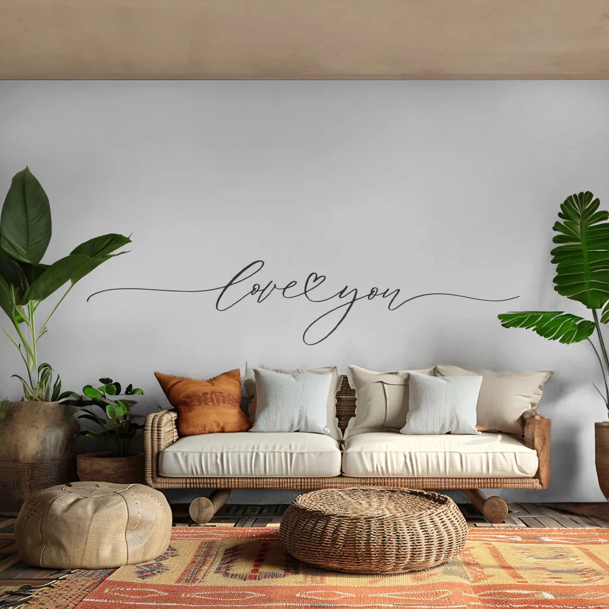 Papier Peint Photo Standard Eco - Noir sur blanc - Typographie, Affirmation, Maxime - 300x210 cm