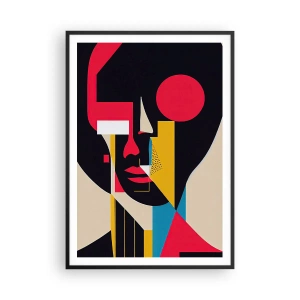 Affiche dans un cadre noir - Poster - Son monde intérieur - 70x100 cm