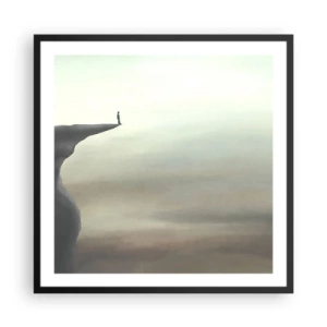 Affiche dans un cadre noir - Poster - Tout en haut, bien entendu! - 60x60 cm
