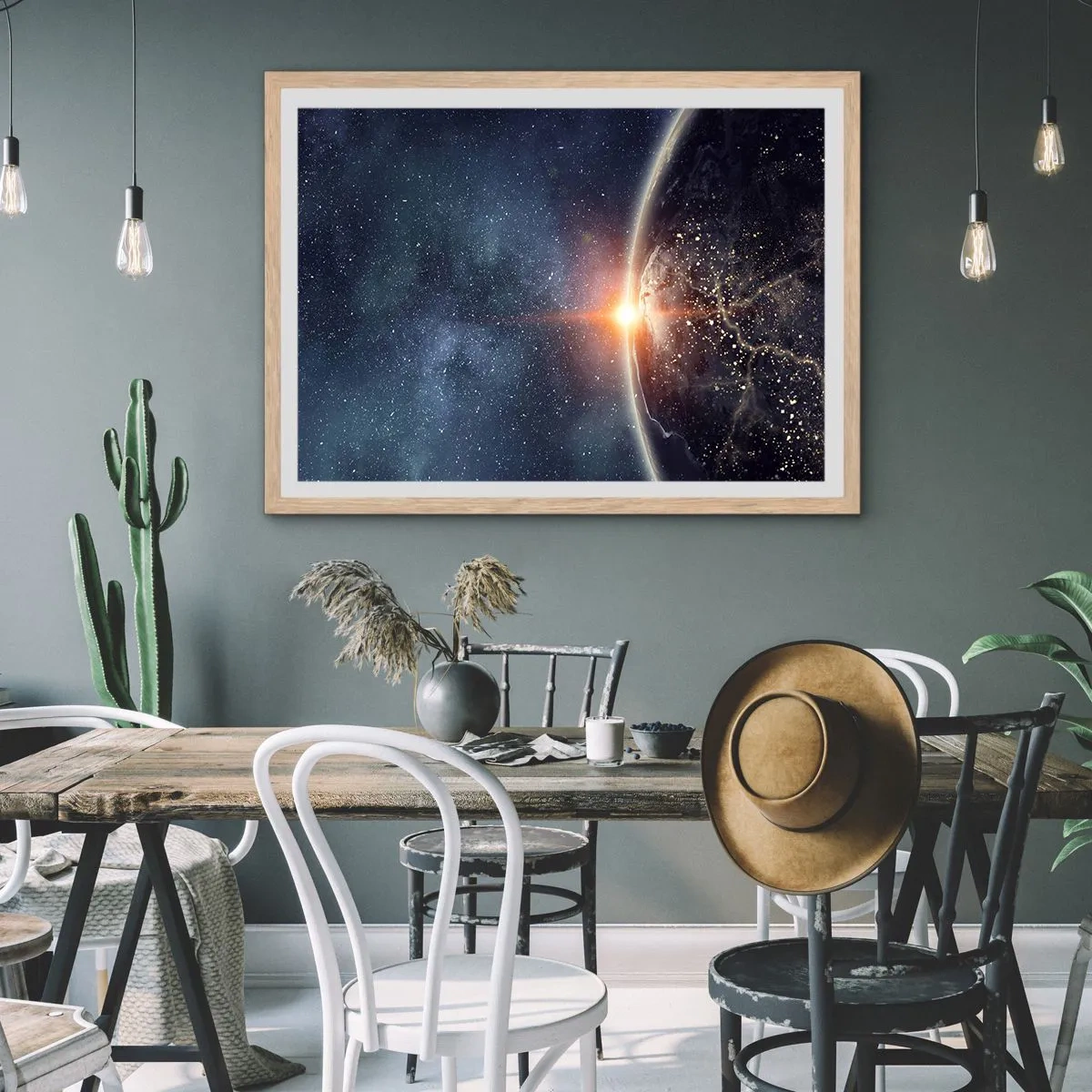 Affiche dans un chêne clair - Poster - Dans une nouvelle perspective - 70x50 cm