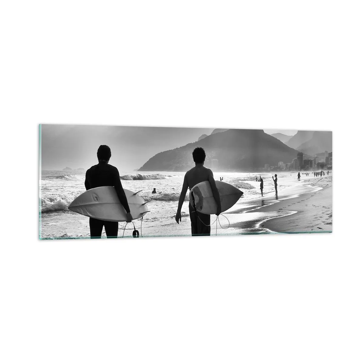 Impression sur verre - Image sur verre - Samba sur une vague - 90x30 cm