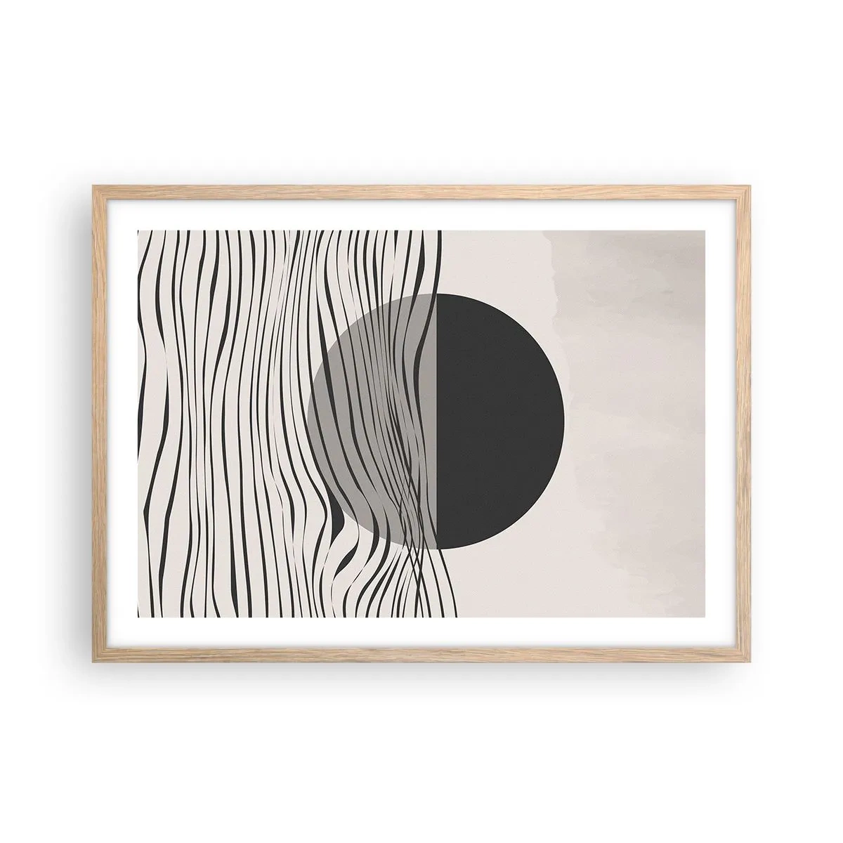 Affiche dans un chêne clair - Poster - Demi composition - 70x50 cm