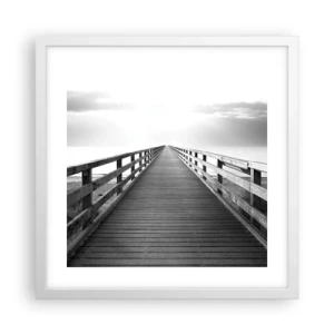 Affiche dans un cadre blanc - Poster - A perte de vue... - 40x40 cm
