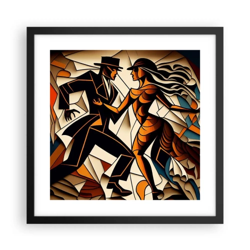 Affiche dans un cadre noir - Poster - Danse de passion et de volupté - 40x40 cm