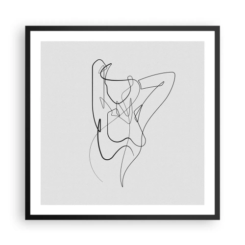 Affiche dans un cadre noir - Poster - Vraiment, tu es comme ça... - 60x60 cm