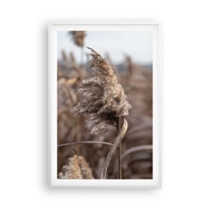 Affiche dans un cadre blanc - Poster - Il est temps de s'envoler avec le vent - 61x91 cm