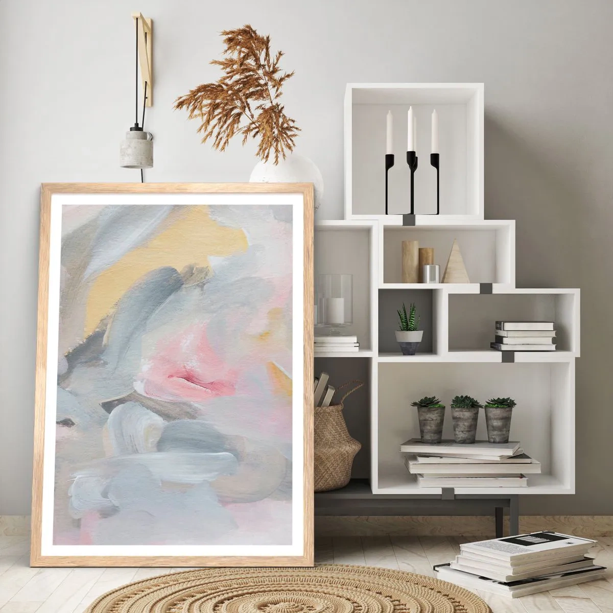 Affiche dans un chêne clair - Poster - Dans un monde pastel - 30x40 cm