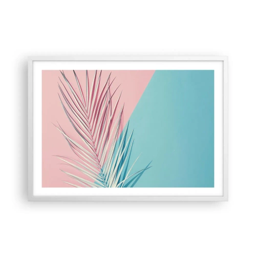 Affiche dans un cadre blanc - Poster - Impression tropicale - 70x50 cm