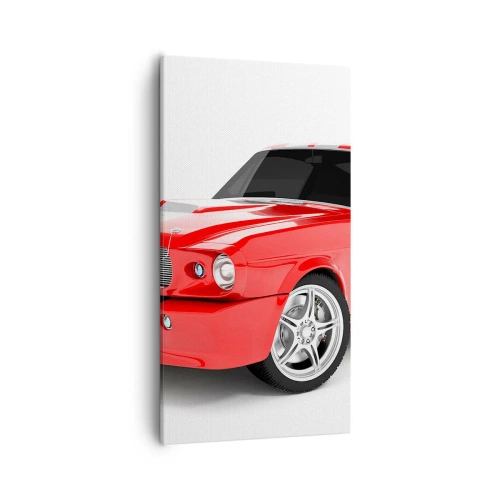 Impression sur toile - Image sur toile - Une Mustang aussi rapide que le vent - 55x100 cm