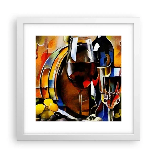 Affiche dans un cadre blanc - Poster - Et le monde prend des couleurs - 30x30 cm