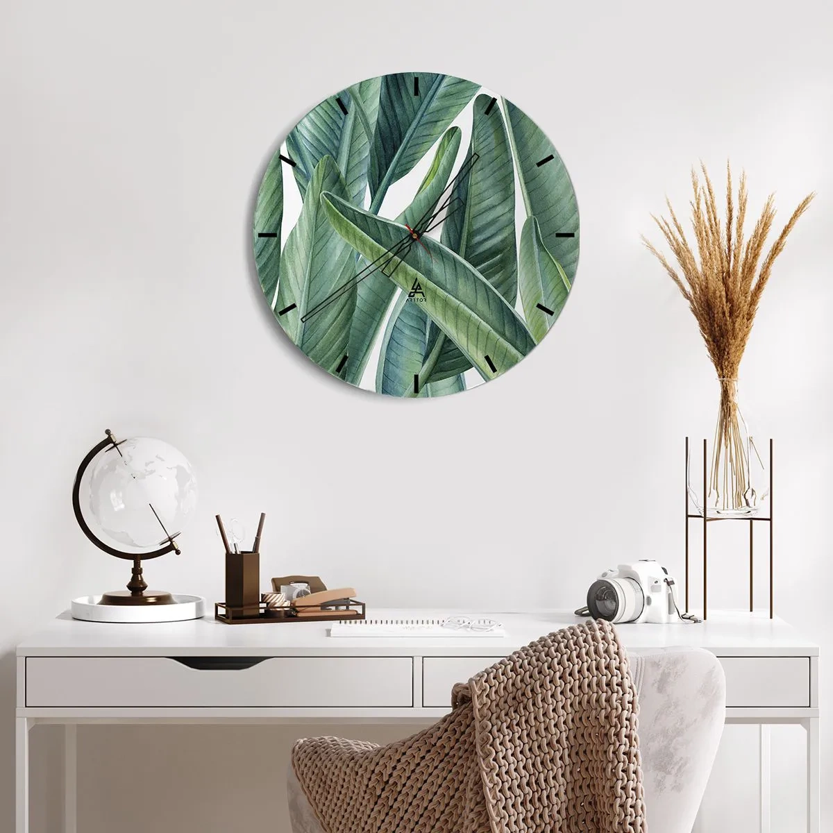 Horloge murale - Pendule murale - La nature face à elle-même - 40x40 cm