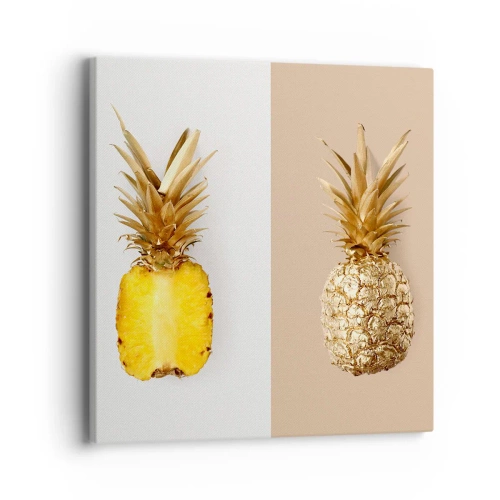 Impression sur toile - Image sur toile - Ananas pour nous - 40x40 cm