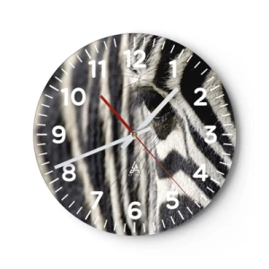 Horloge murale - Pendule murale - Portrait en rayure - 30x30 cm