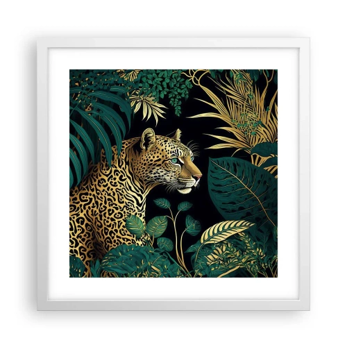 Affiche dans un cadre blanc - Poster - Un hôte dans la jungle - 40x40 cm